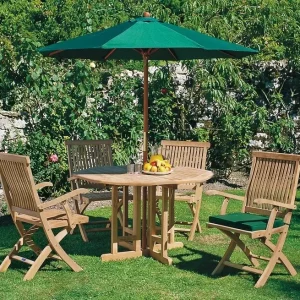 Round Gateleg Table Garden Furniture Set