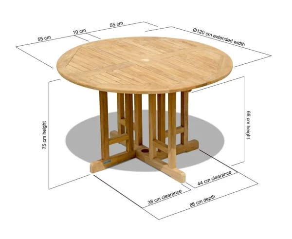 Gateleg Round Table Drop Leaf